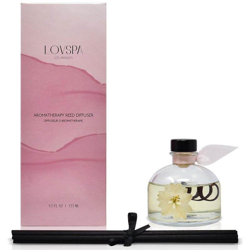 LOVSPA Reed Diffuser Set, Soothe Tahitian Vanilla Bean Scented Oil Diffuser with Sticks, Home Fragrance Accessories for Bathroom Shelf Decor, Aroma Diffusers for Home or Office Fall Decor, USA Made - Image 5